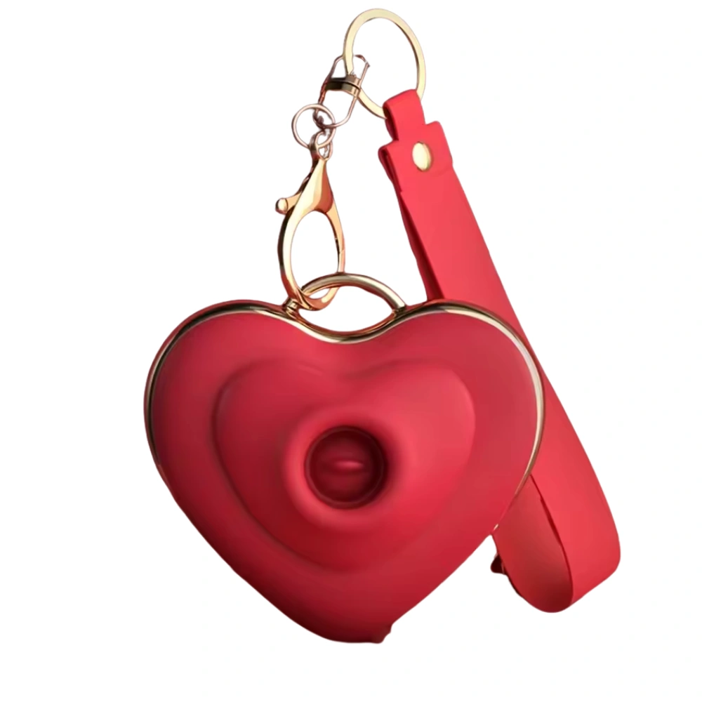 Keychain Licking and Suction Vibrator-Heart Flutters